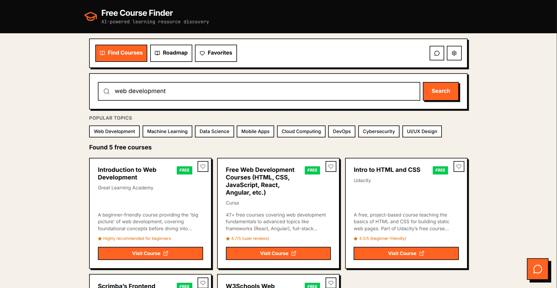 FREE COURSE FINDER