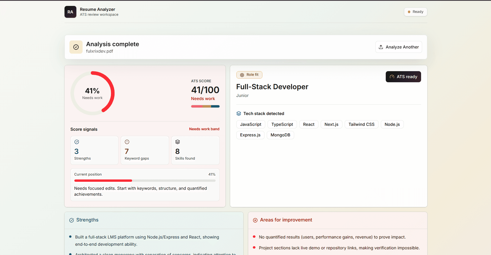 RESUME ANALYZER